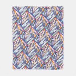 Manta Polar Crayones coloridos (púrpura)