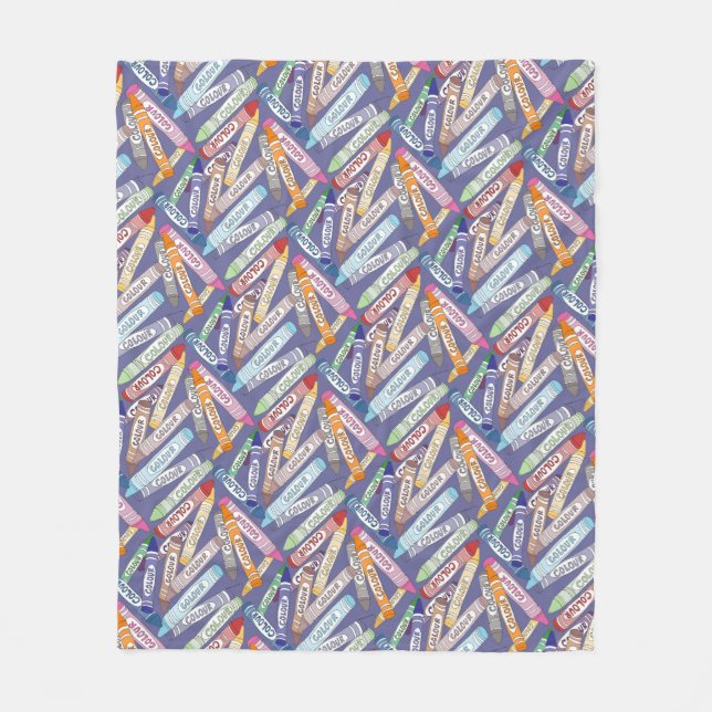 Manta Polar Crayones coloridos (púrpura) (Anverso)