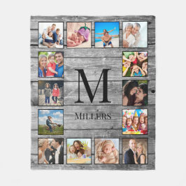 Manta Polar Crea tu Collage de fotos Personalizado Rustic Farm