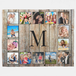 Manta Polar Crea tu Collage de fotos Personalizado Rustic Farm