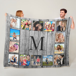 Manta Polar Crea tu Collage de fotos Personalizado Rustic Farm