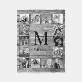 Manta Polar Crea tu Collage de fotos Personalizado Rustic Farm
