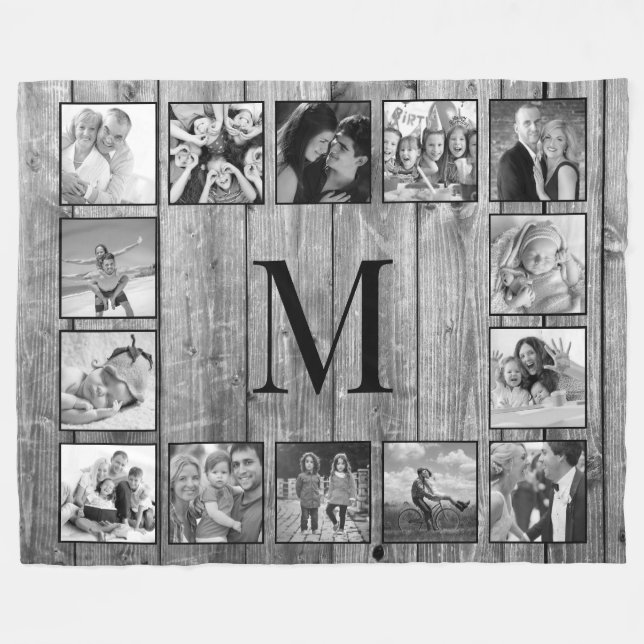 Manta Polar Crea tu Collage de fotos Personalizado Rustic Farm (Frente (Horizontal))