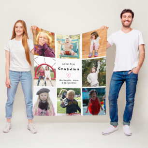 Manta Polar Crea tu propio amor tu Collage de fotos abuelo