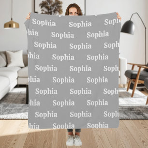 Manta Polar Crea Tu Propio Nombre Personalizado
