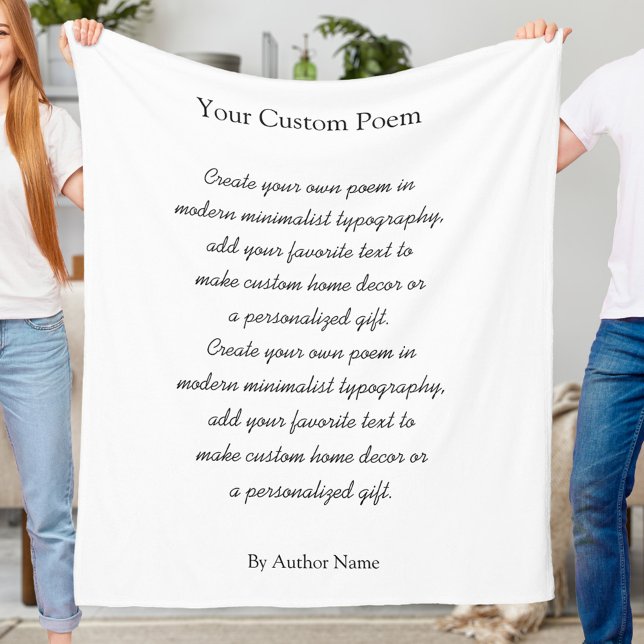Manta Polar Crea tu propio poema personalizado (Subido por el creador)