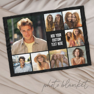 Manta Polar Crea un collage de fotos personalizado con 8 fotos