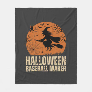 Manta Polar Creador de béisbol de Halloween Gráfico de bruja v