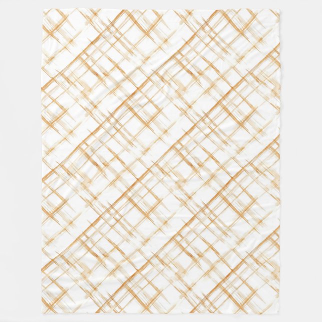 Manta Polar Cream Caramel White Stripes (Anverso)