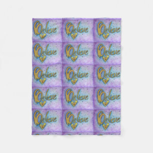 Manta Polar Créanme Palabra Corazón Arte Suave Fleece Chemo Bl