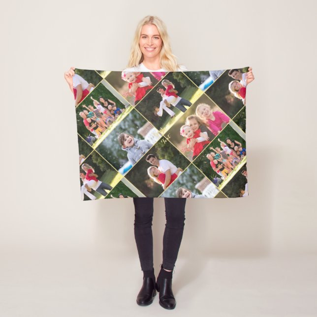 Manta Polar Crear Mascotas familiares Boda 5 Collage de fotos (In situ)