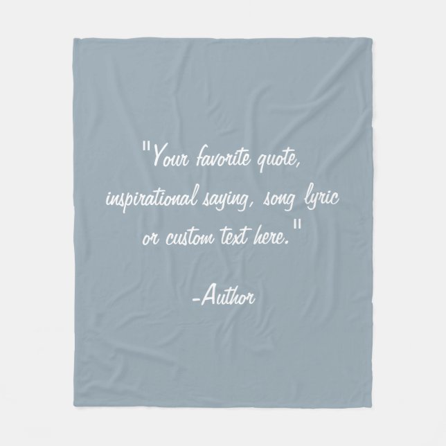 Manta Polar Crear su propia cita Personalizado (Anverso)