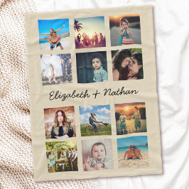 Manta Polar Crear su propia familia de Collages de fotos Perso