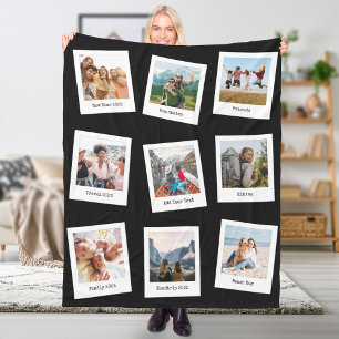 Manta Polar Crear su propio Collage de fotos 9 personalizado