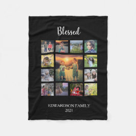 Manta Polar Crear su propio nombre de monograma de collage de