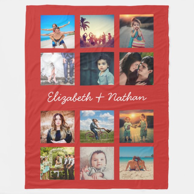 Manta Polar Crear su propio Personalizado 12 Recuerdos de Coll (Anverso)