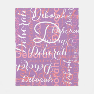 Manta Polar Crear tipografía de nombre femenino lavanda