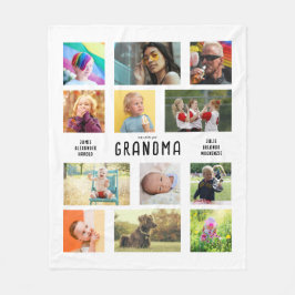 Manta Polar Crear tu propio Collage de fotos de abuelos