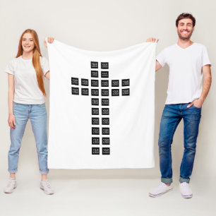 Manta Polar Crear un patrón cruzado con cualquier logotipo o i