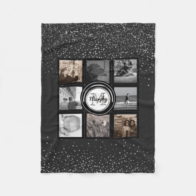 Manta Polar Cree su propio collage de fotos de la familia de (Anverso)