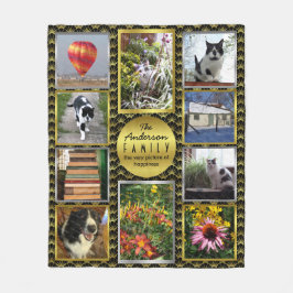 Manta Polar Cree su propio oro Deco del negro del apellido de