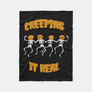 Manta Polar Creeping It Real Skeleteen Halloween Jack'o Lanter