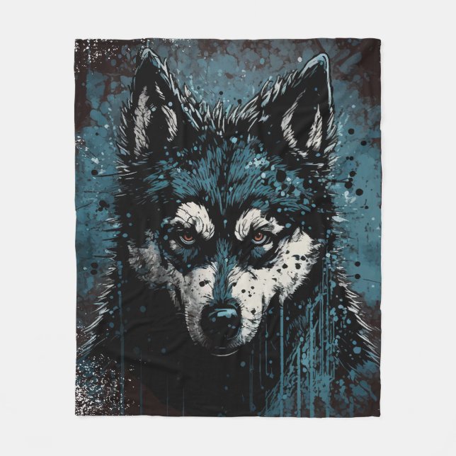 Manta Polar creepy Husky - Fleecedecke (Anverso)
