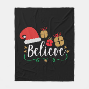 Manta Polar Creer - Los Navidades creen, Santa Hat, Santa