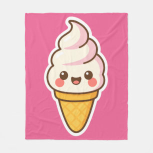 Manta Polar Crema de hielo de Kawaii dulce
