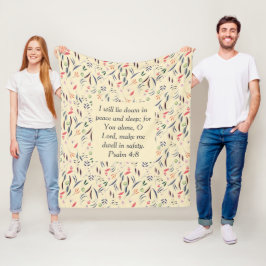 Manta Polar Crema FLORAL | Seguridad del sueño de paz | Cristi