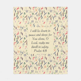 Manta Polar Crema FLORAL | Seguridad del sueño de paz | Cristi