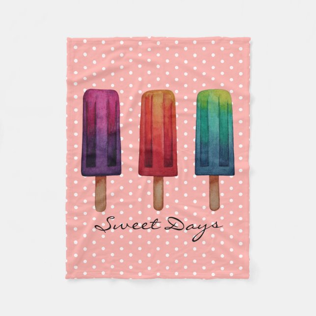 Manta Polar Cremas de hielo acuáticas cúrcules popsicas (Anverso)