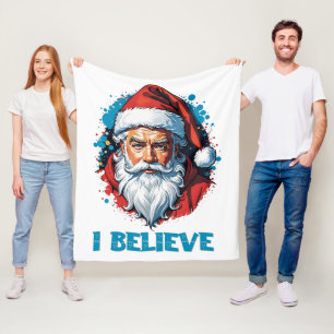 Manta Polar Creo en el diseño del graffiti de Santa Claus