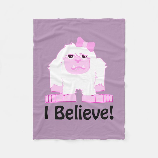 Manta Polar Creo que el Personalizado Chica Yeti (Anverso)