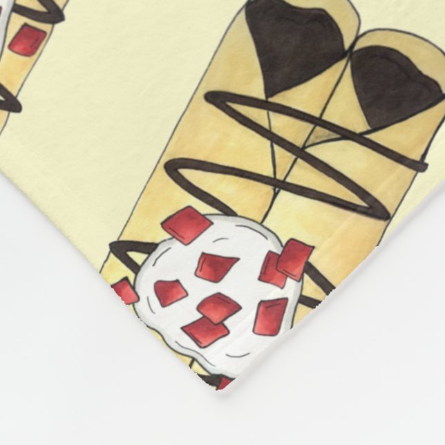 Manta Polar Crepe de crepe de chocolate Francia Crepes de comi (Esquina)