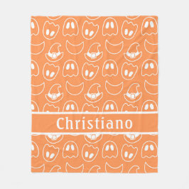 Manta Polar Crescent Ghost Naranja Fleece Blanket