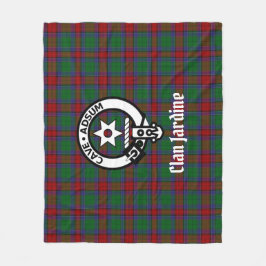 Manta Polar Crest Badge Y Tartán Del Clan Jardine 