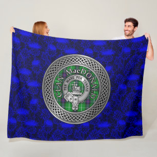 Manta Polar Crest y nudo tartán del clan MacDonald