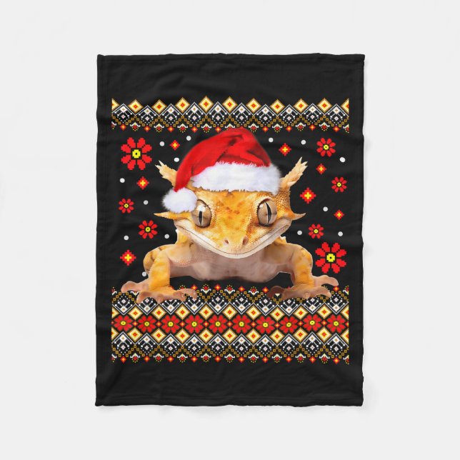 Manta Polar Crested Gecko Ugly Christmas Sweater  (Anverso)