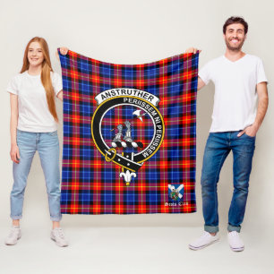 Manta Polar Crestón de Clan Anstruther Tartán Plaid