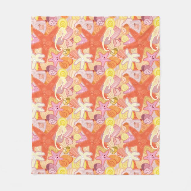 Manta Polar Criaturas del mar Pastel (Anverso)