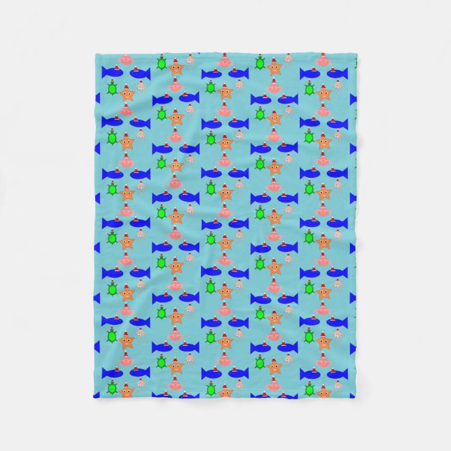 Manta Polar Criaturas marinas de los navidades (Anverso)