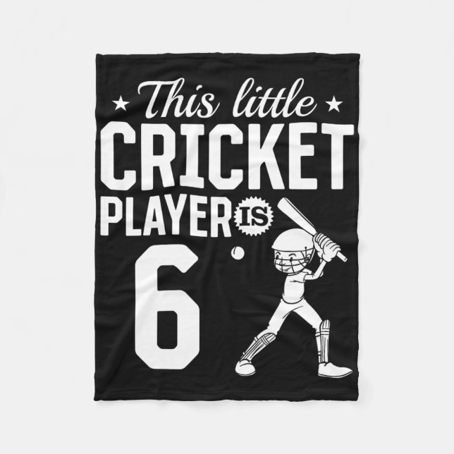 Manta Polar Cricket Player Is 6 Years - 6th Birthday Cricket P (Anverso)