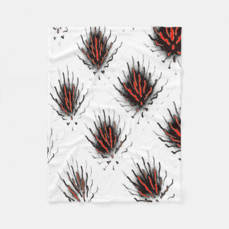 Manta Polar Crimson Flameburst Fleece Blanket