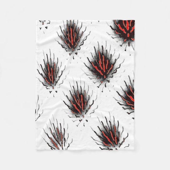 Manta Polar Crimson Flameburst Fleece Blanket (Anverso)