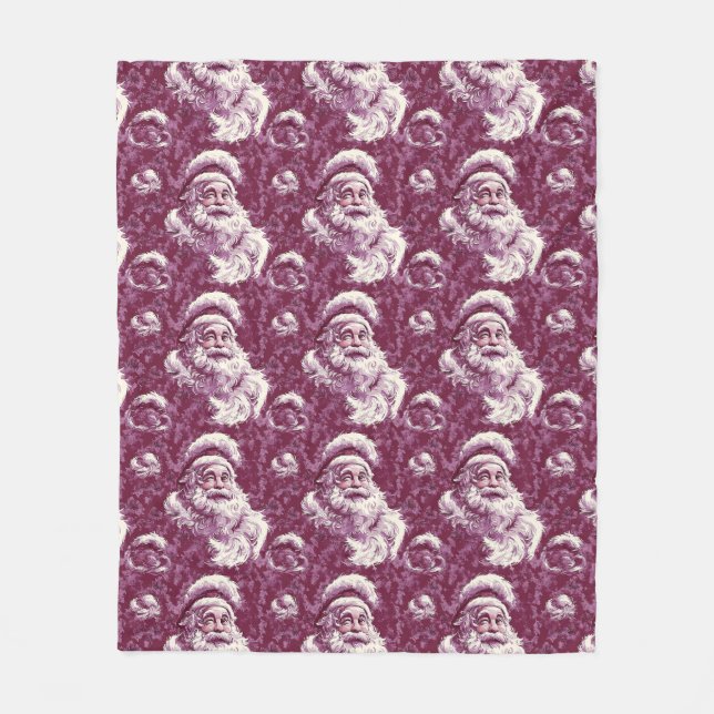 Manta Polar Crimson Santa Claus Navidades íntimos (Anverso)