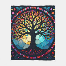 Manta Polar Cristal con manchas, vidrio con manchas de árbol d