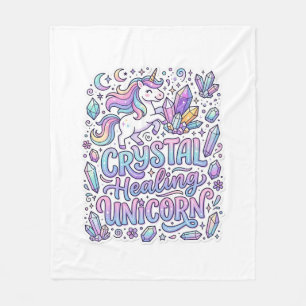Manta Polar Cristal de Unicornio Sanación Regalo de Unicornio