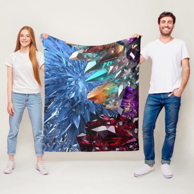 Manta Polar Cristales de guijarros de gemas de roca cruda (In situ)