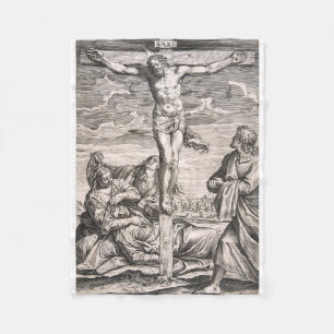 Manta Polar Cristo cruzado por Agostino Carracci